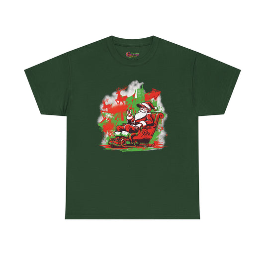 Graffiti Santa Christmas T-Shirt - Humorous Holiday Tee