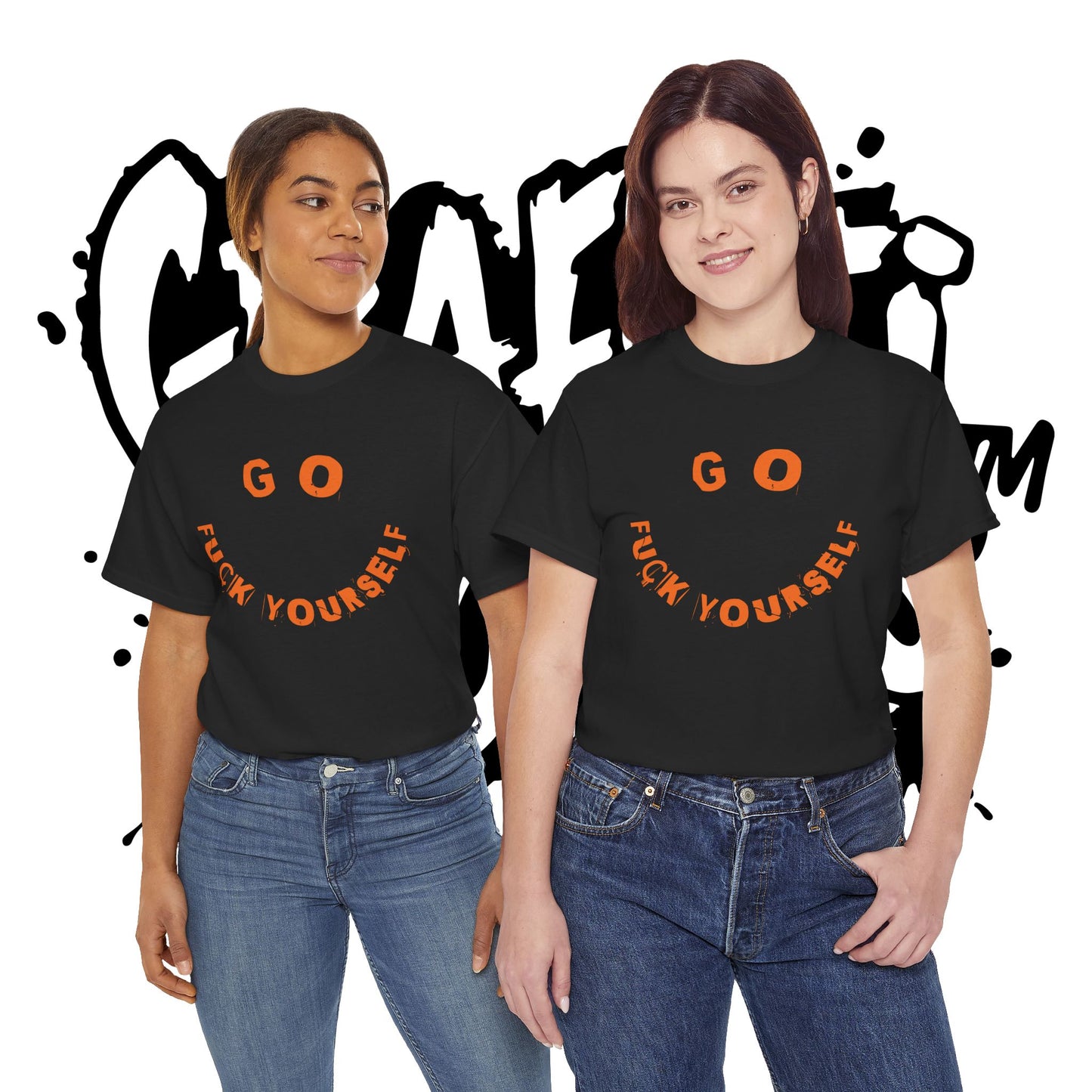 Graffiti Tee - Unisex Cotton T-Shirt - Go Fu*k Yourself - Epic Graphic T-Shirt