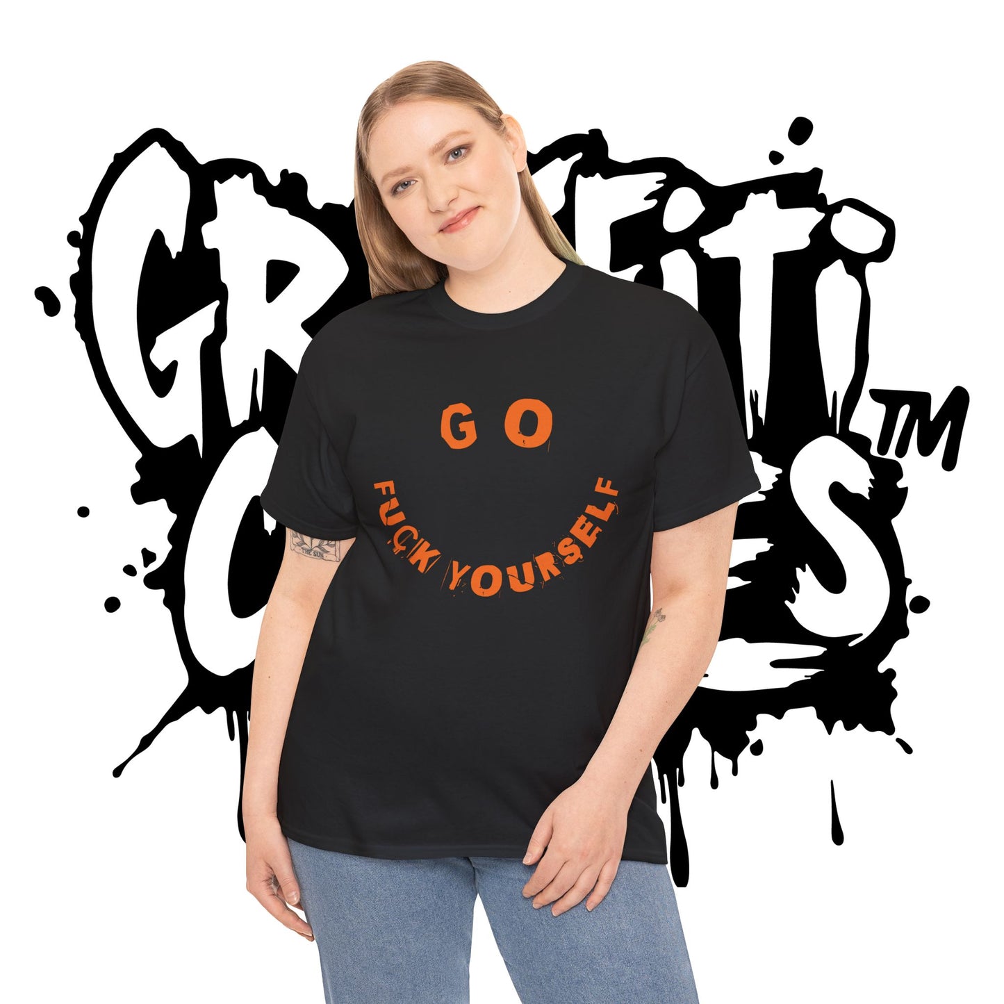 Graffiti Tee - Unisex Cotton T-Shirt - Go Fu*k Yourself - Epic Graphic T-Shirt