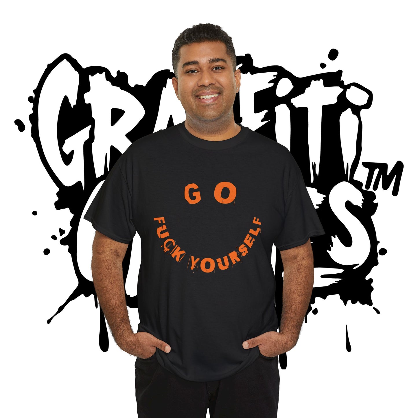 Graffiti Tee - Unisex Cotton T-Shirt - Go Fu*k Yourself - Epic Graphic T-Shirt