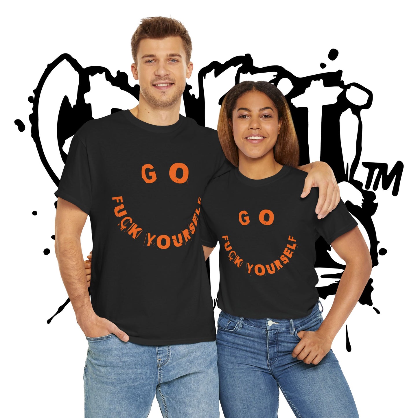 Graffiti Tee - Unisex Cotton T-Shirt - Go Fu*k Yourself - Epic Graphic T-Shirt