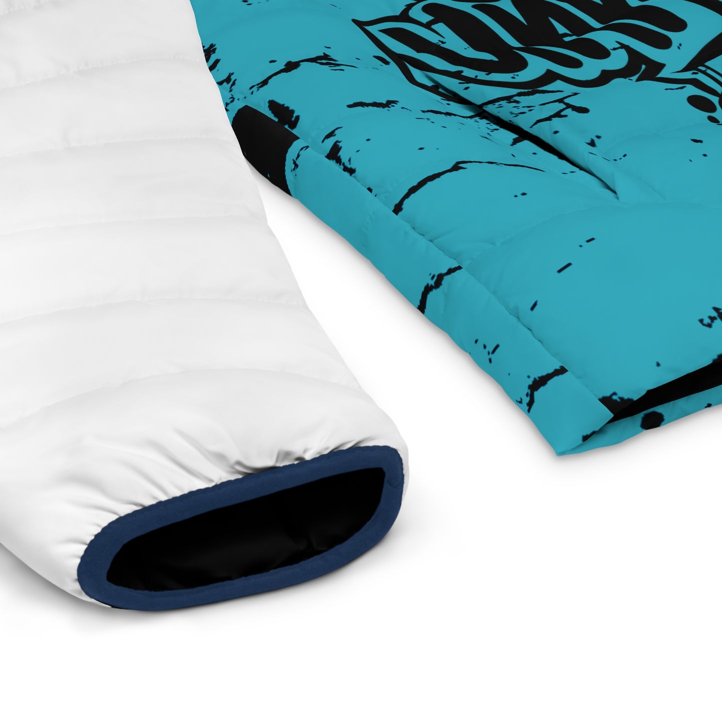 Voice of the Unheard Men's Puffer Jacket — 988 Graffiti Clothing