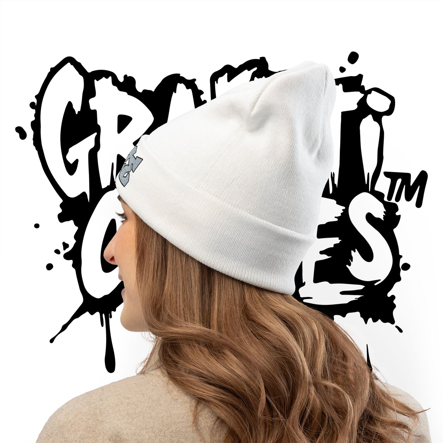 Embroidered 'Voice' Knit Beanie – Urban Graffiti Winter Hat