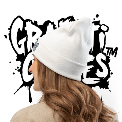 Embroidered 'Voice' Knit Beanie – Urban Graffiti Winter Hat