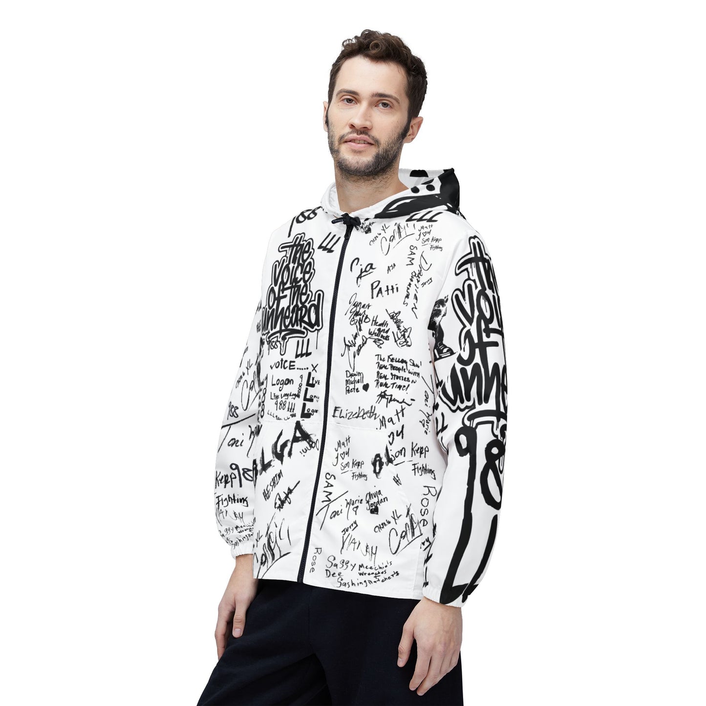 Graffiti Suicide Prevention Tribute Windbreaker Jacket — Their Names — Our Voice