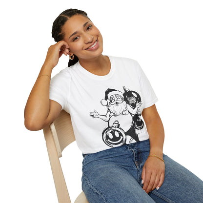 Santa Graffiti Ornaments T-Shirt — Funny Holiday Christmas Tee