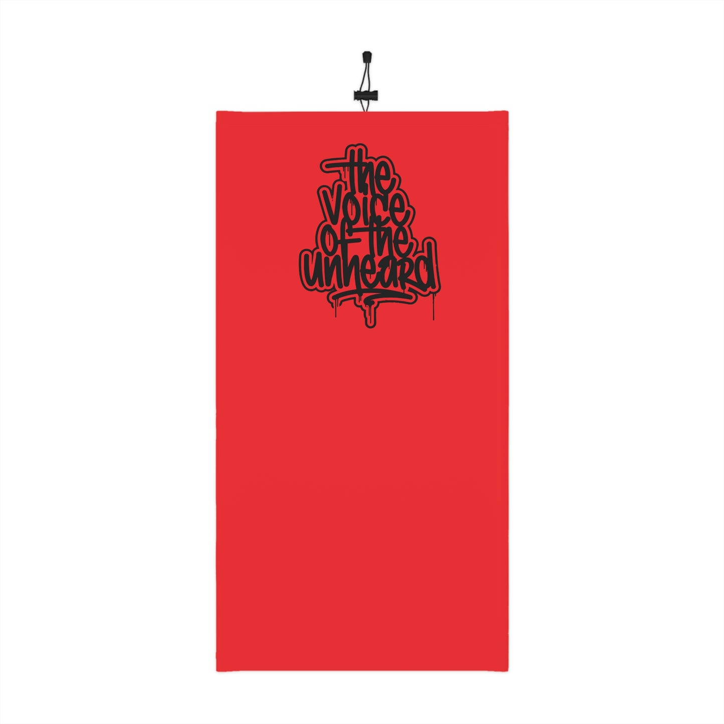 Red Graphic Neck Gaiter — “ VOICE OF THE UNHEARD “