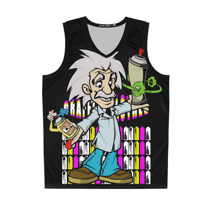 Graffiti Einstein Basketball Jersey — Spray Paint Mad Genius