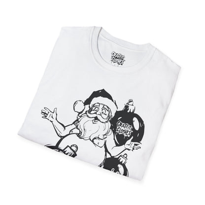 Santa Graffiti Ornaments T-Shirt — Funny Holiday Christmas Tee