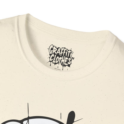 Skull Graffiti T-Shirt — Dripping Ink Skull Graphic Tee