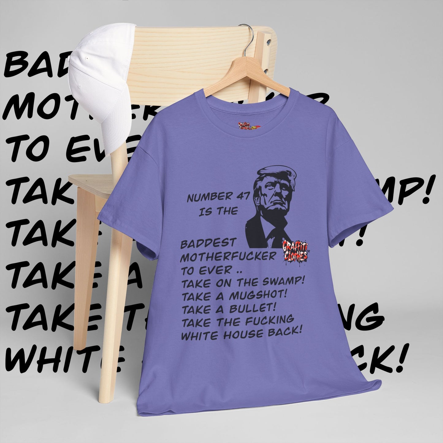 Donald Trump Number 47 Shirt Graffiti Bangers Baddest ….