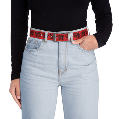 Graffiti Clothes Red Belt — Urban Streetwear Accessory