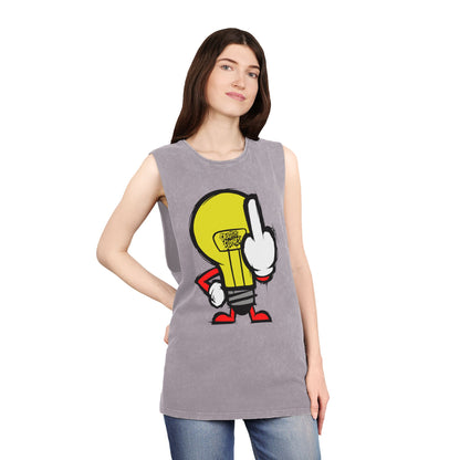 Graffiti Middle Finger Lightbulb Tank Top – Funny Sarcastic Graphic Tee