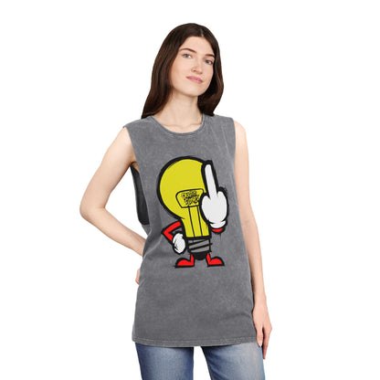 Graffiti Middle Finger Lightbulb Tank Top – Funny Sarcastic Graphic Tee