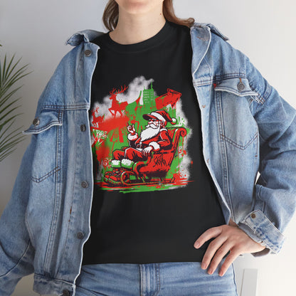Graffiti Santa Christmas T-Shirt - Humorous Holiday Tee