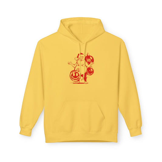 Christmas Graffiti Hoodie — "Have Yourself a Merry Fu***** Christmas" Red Print