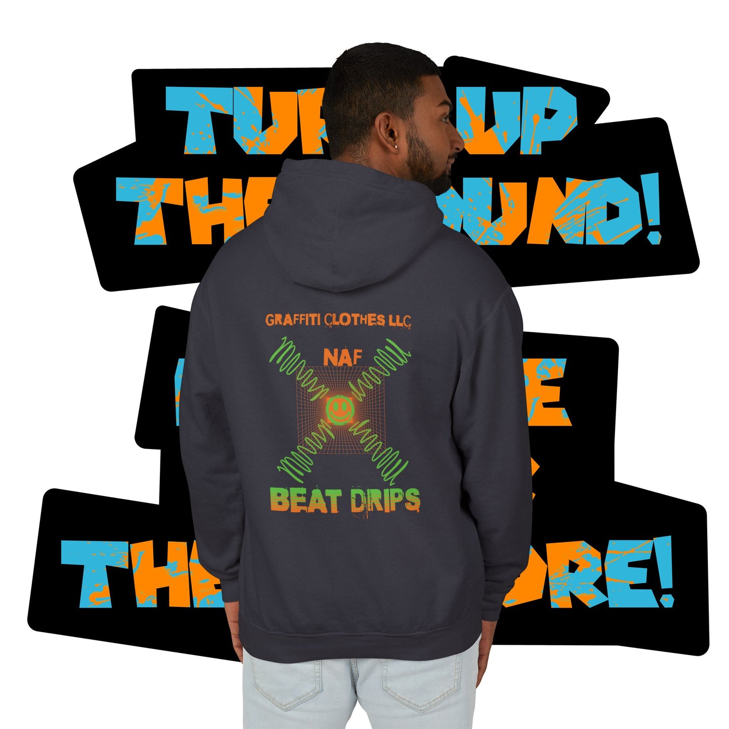 Unisex Graffiti-Style Hip Hop Hoodie, Trendy Streetwear, Urban Fashion, Beat Drips Sweatshirt, Music Lover Gift, Festival Wear, Casual [...]