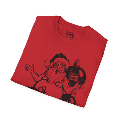 Santa Graffiti Ornaments T-Shirt — Funny Holiday Christmas Tee