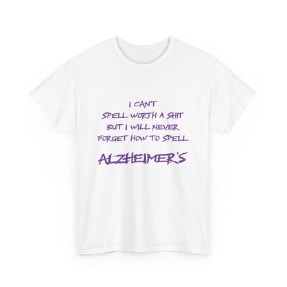 Won’t forget Alzheimer's Awareness Unisex Tee, Alzheimer's Support Shirt, Humor Tee, Awareness Gift, Statement Cotton Tee