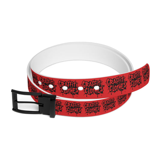 Graffiti Clothes Red Belt — Urban Streetwear Accessory