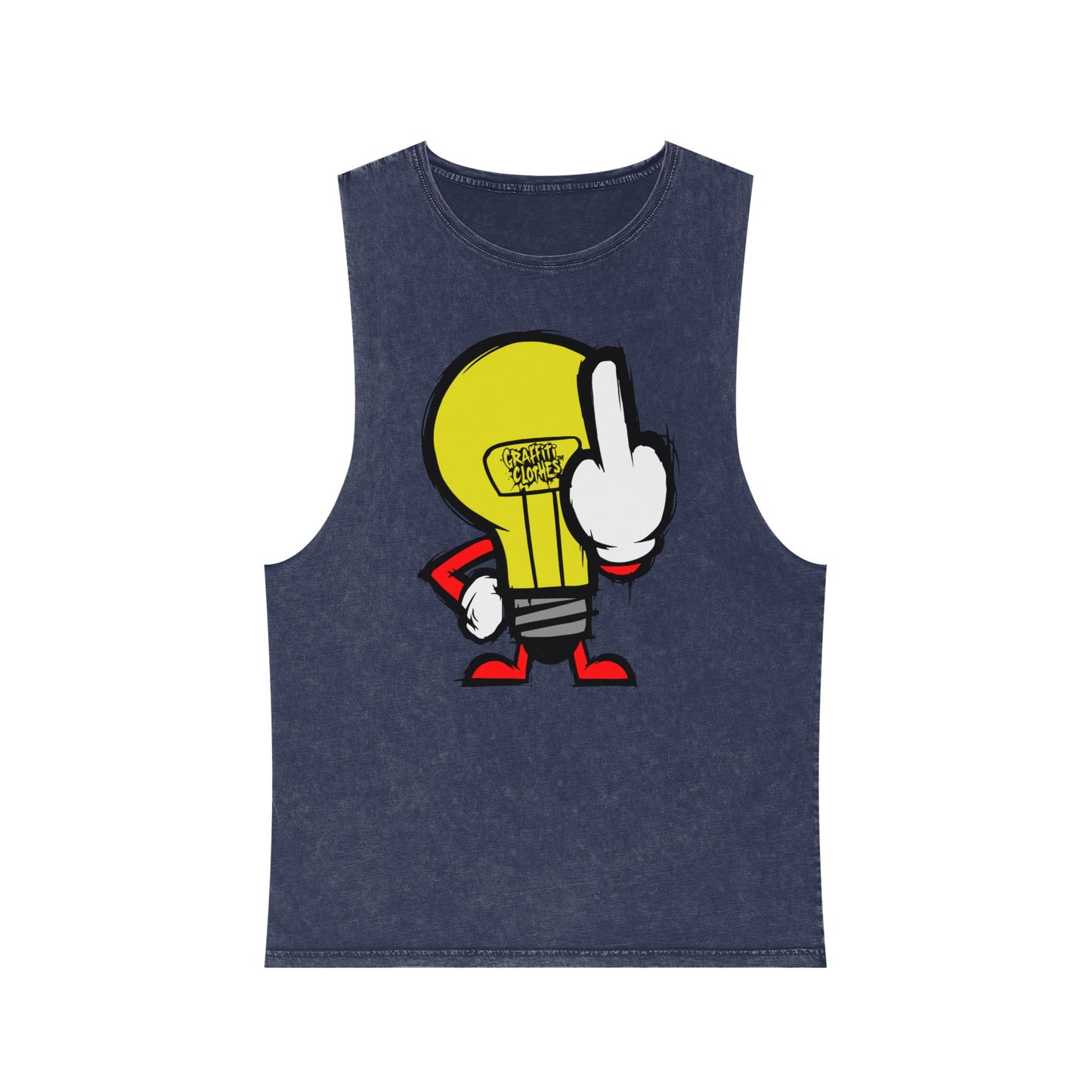 Graffiti Middle Finger Lightbulb Tank Top – Funny Sarcastic Graphic Tee