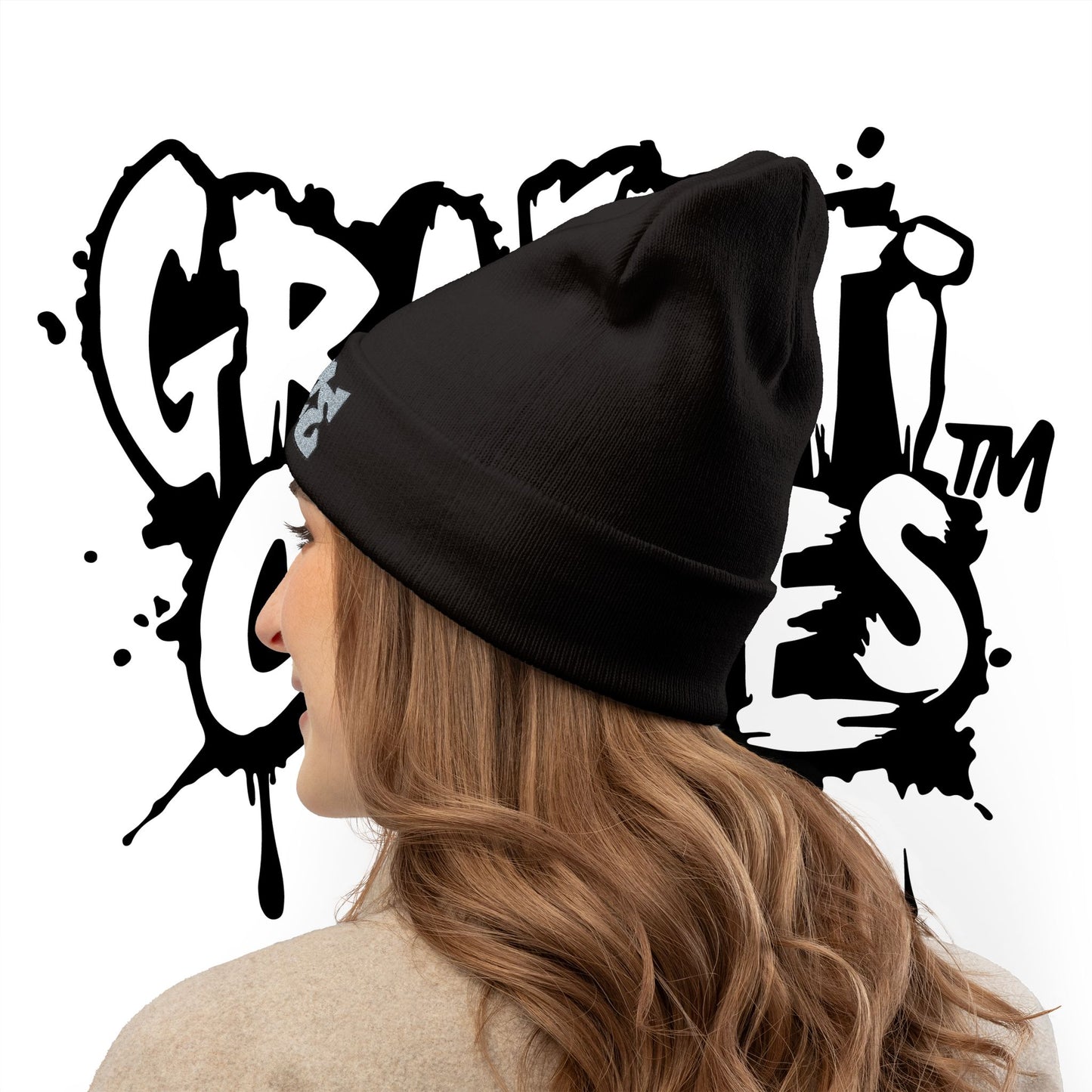 Embroidered 'Voice' Knit Beanie – Urban Graffiti Winter Hat