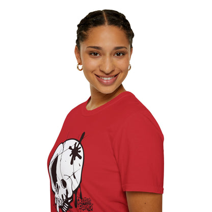 Skull Graffiti T-Shirt — Dripping Ink Skull Graphic Tee