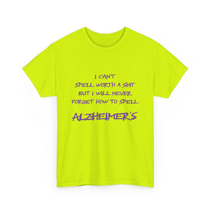 Won’t forget Alzheimer's Awareness Unisex Tee, Alzheimer's Support Shirt, Humor Tee, Awareness Gift, Statement Cotton Tee