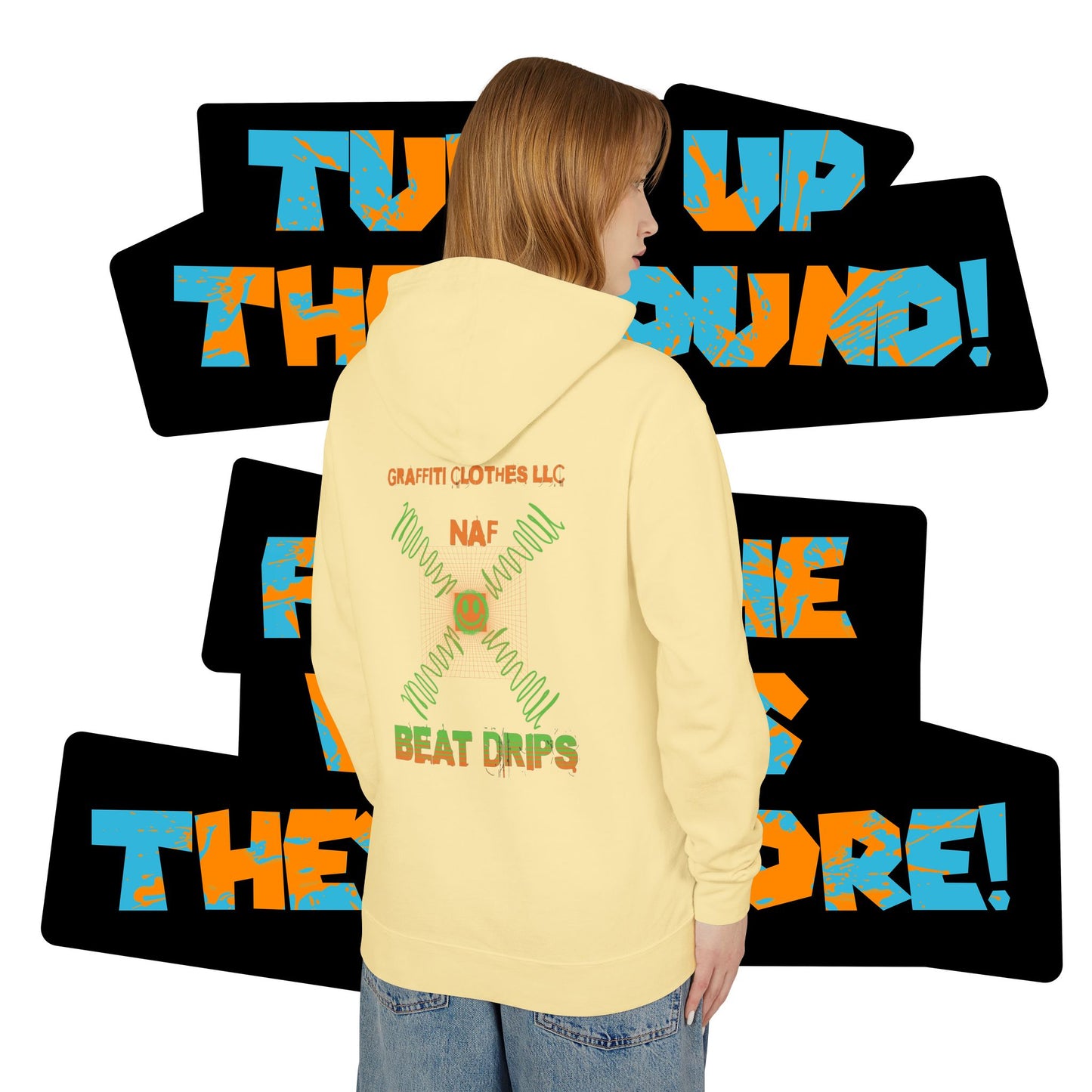 Unisex Graffiti-Style Hip Hop Hoodie, Trendy Streetwear, Urban Fashion, Beat Drips Sweatshirt, Music Lover Gift, Festival Wear, Casual [...]
