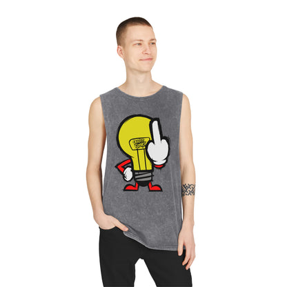 Graffiti Middle Finger Lightbulb Tank Top – Funny Sarcastic Graphic Tee