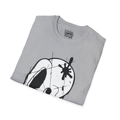 Skull Graffiti T-Shirt — Dripping Ink Skull Graphic Tee