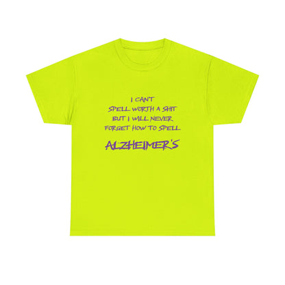Won’t forget Alzheimer's Awareness Unisex Tee, Alzheimer's Support Shirt, Humor Tee, Awareness Gift, Statement Cotton Tee