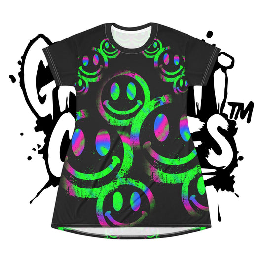 Graffiti Graphic T-Shirt Dress The  Beat Drips Collection - Streetwear Fashion - Graffiti Clothing