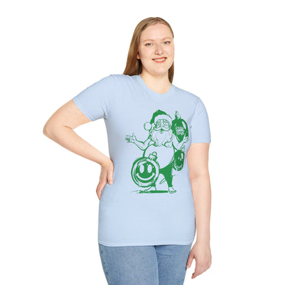 Santa Graffiti Style Ornament T-Shirt – Retro Holiday Graphic Tee