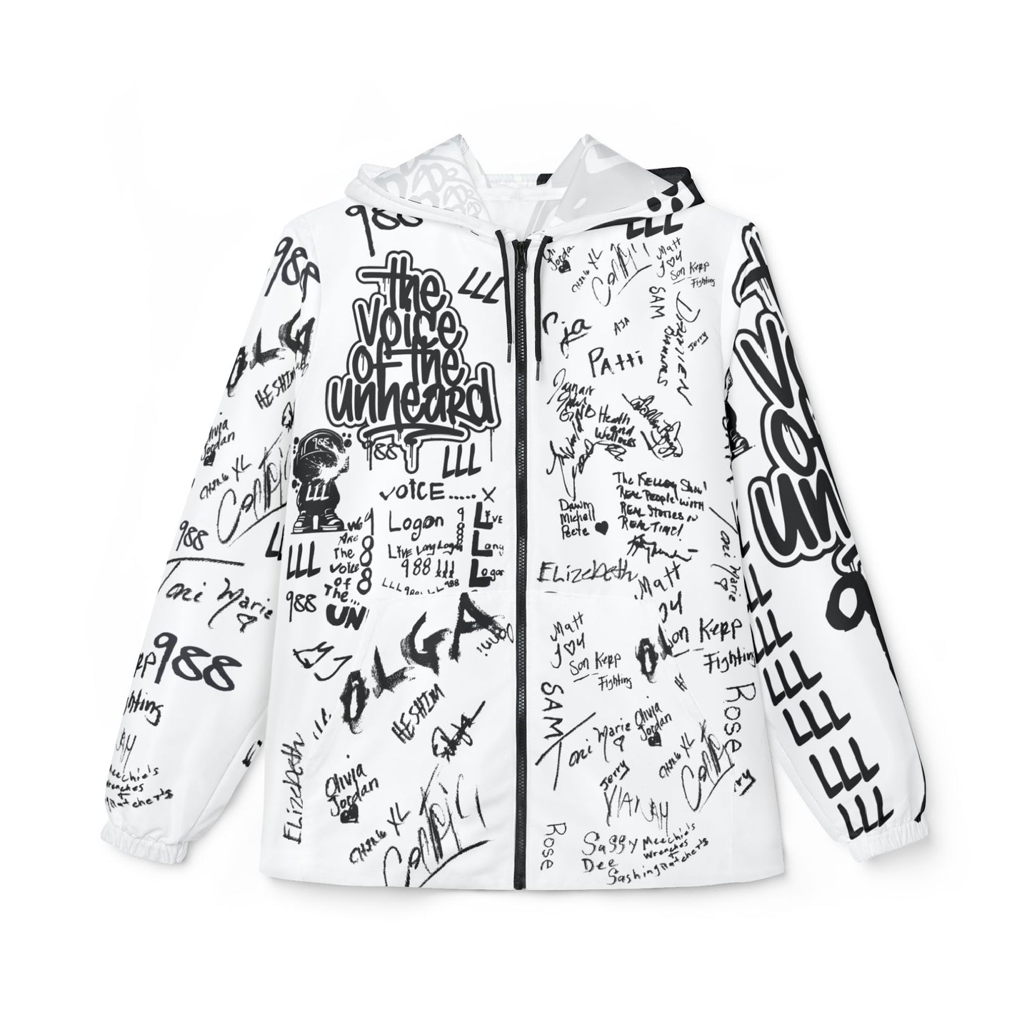 Graffiti Suicide Prevention Tribute Windbreaker Jacket — Their Names — Our Voice