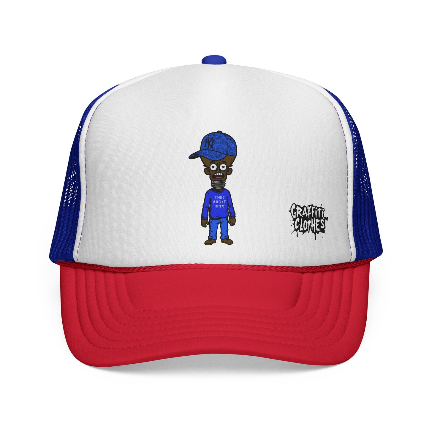 Trucker Cap — lightbulb head they broke in!!! Graffiti Hats