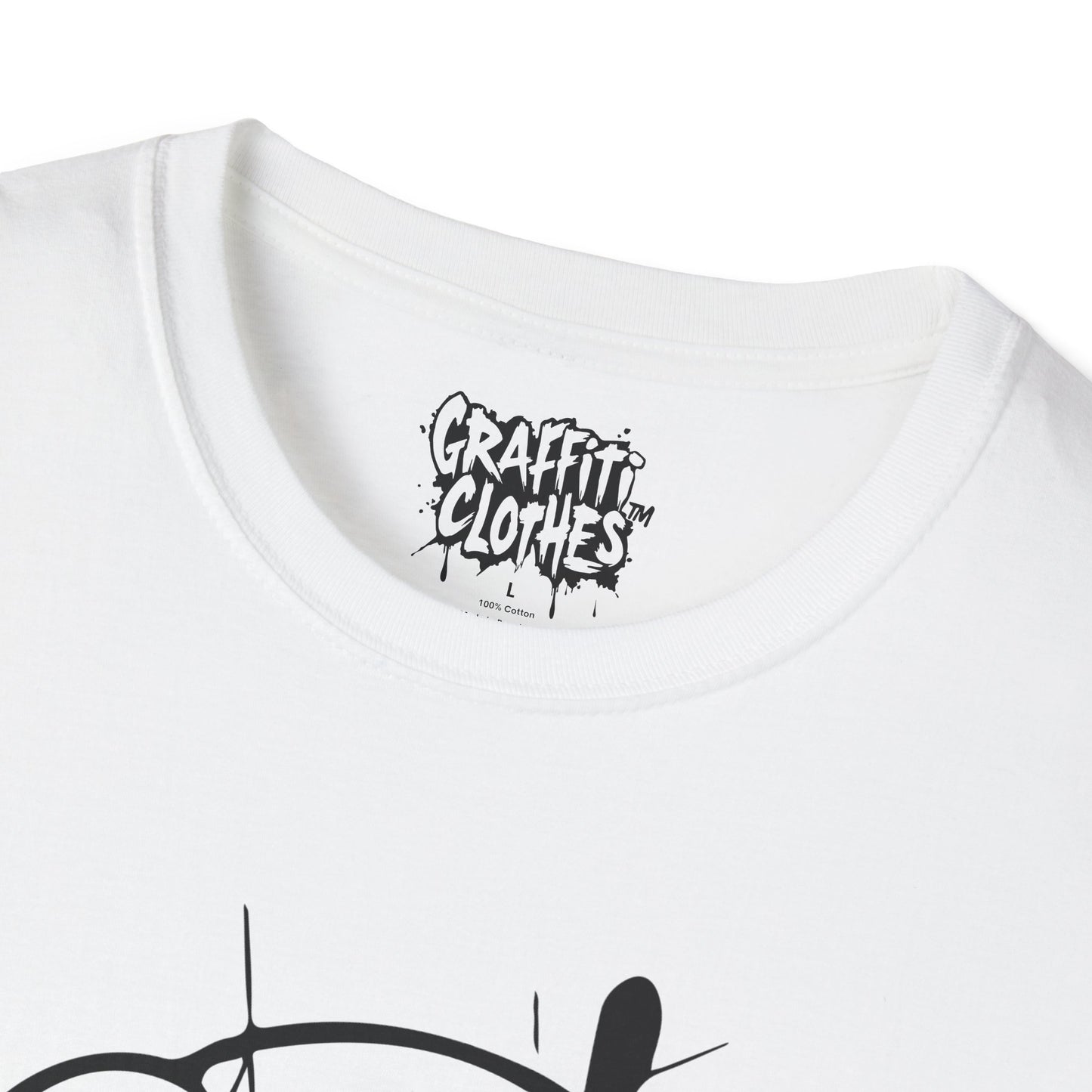 Skull Graffiti T-Shirt — Dripping Ink Skull Graphic Tee