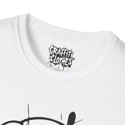 Skull Graffiti T-Shirt — Dripping Ink Skull Graphic Tee