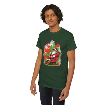 Graffiti Santa Christmas T-Shirt - Humorous Holiday Tee