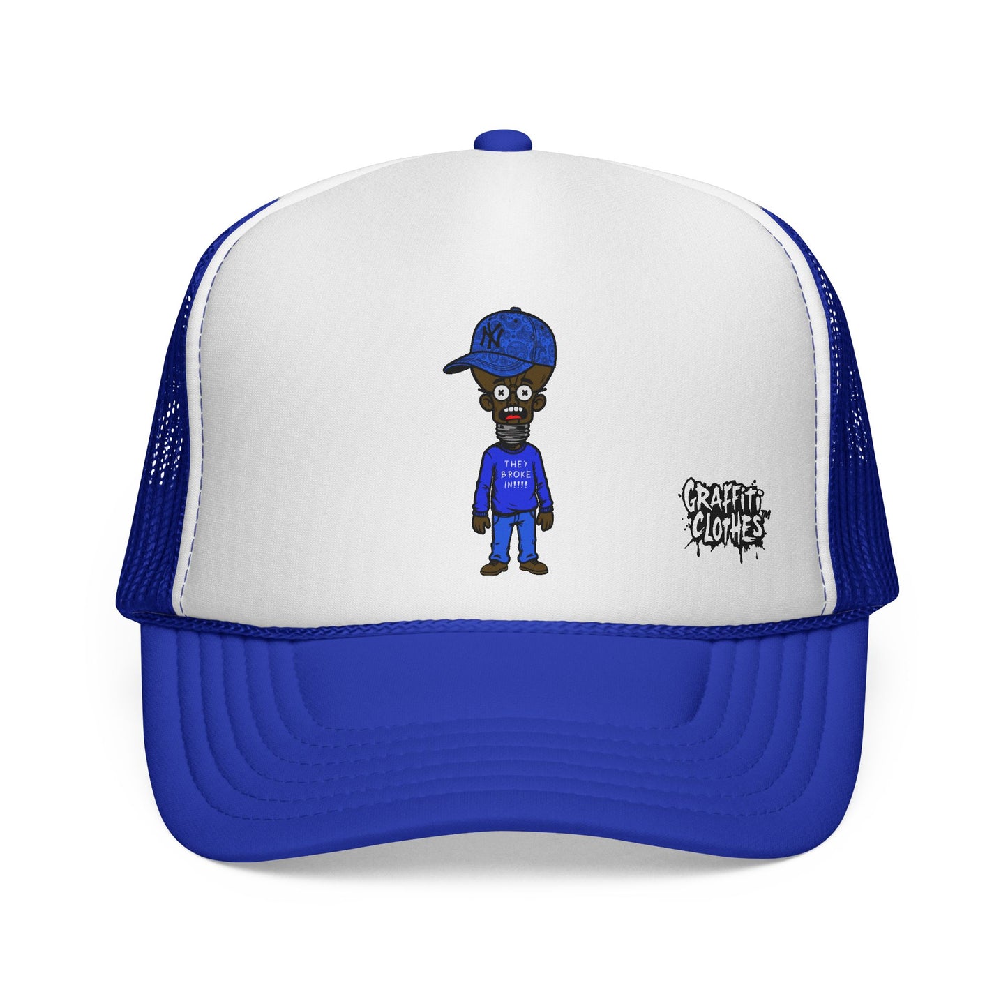 Trucker Cap — lightbulb head they broke in!!! Graffiti Hats