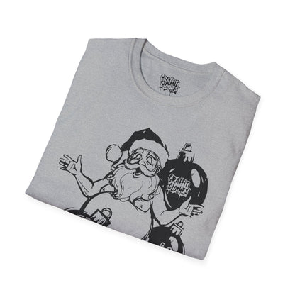 Santa Graffiti Ornaments T-Shirt — Funny Holiday Christmas Tee