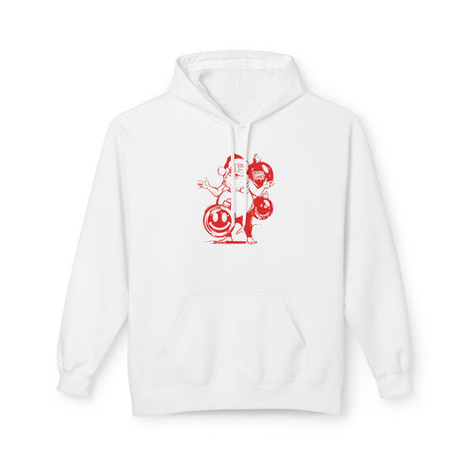 Christmas Graffiti Hoodie — "Have Yourself a Merry Fu***** Christmas" Red Print
