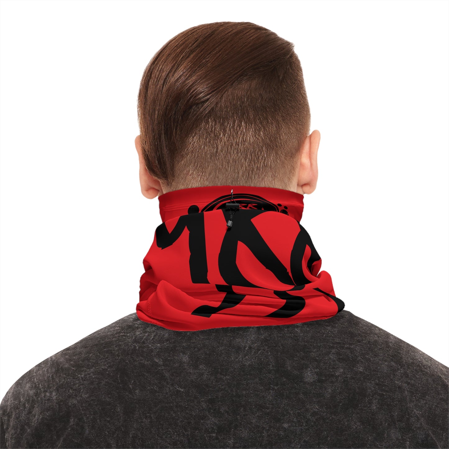 Red Graphic Neck Gaiter — “ VOICE OF THE UNHEARD “