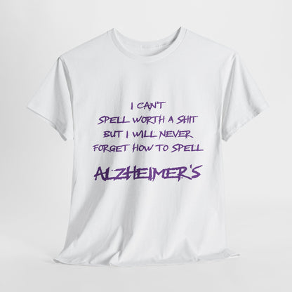 Won’t forget Alzheimer's Awareness Unisex Tee, Alzheimer's Support Shirt, Humor Tee, Awareness Gift, Statement Cotton Tee