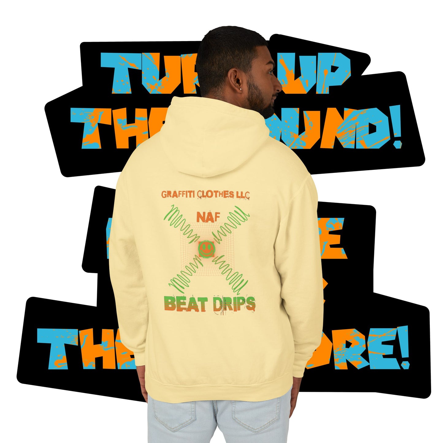 Unisex Graffiti-Style Hip Hop Hoodie, Trendy Streetwear, Urban Fashion, Beat Drips Sweatshirt, Music Lover Gift, Festival Wear, Casual [...]