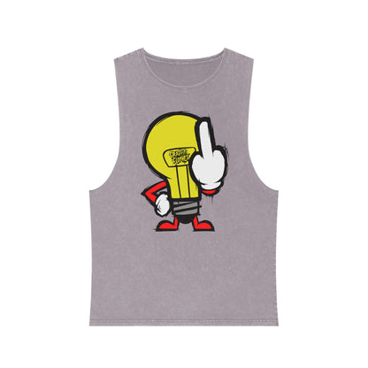 Graffiti Middle Finger Lightbulb Tank Top – Funny Sarcastic Graphic Tee