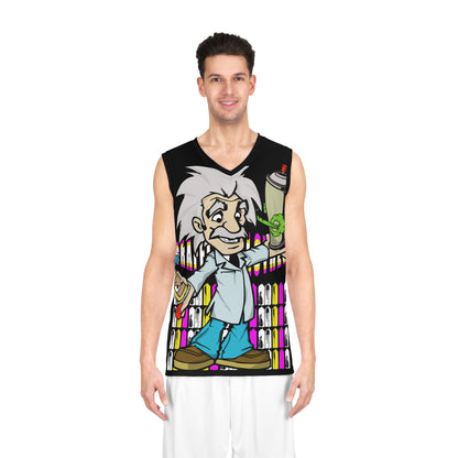 Graffiti Einstein Basketball Jersey — Spray Paint Mad Genius