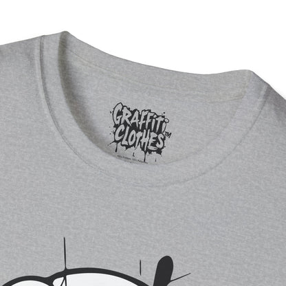 Skull Graffiti T-Shirt — Dripping Ink Skull Graphic Tee