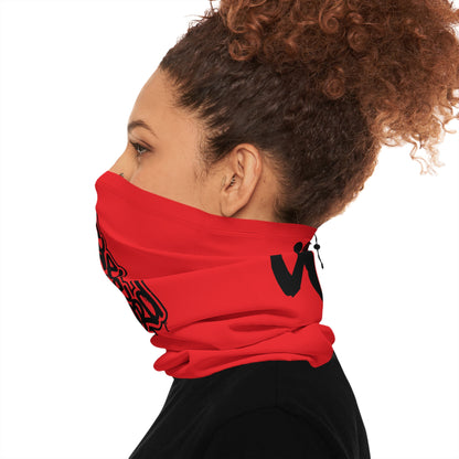 Red Graphic Neck Gaiter — “ VOICE OF THE UNHEARD “