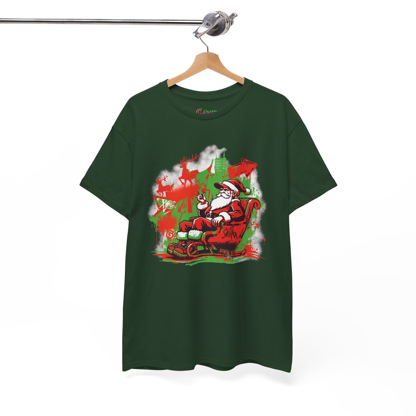 Graffiti Santa Christmas T-Shirt - Humorous Holiday Tee